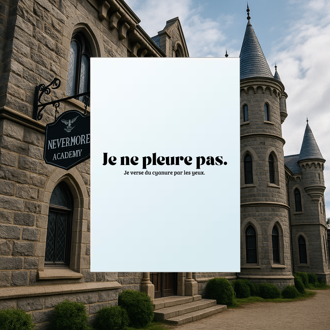 Miroir Je ne pleure pas - Mercredi Addams